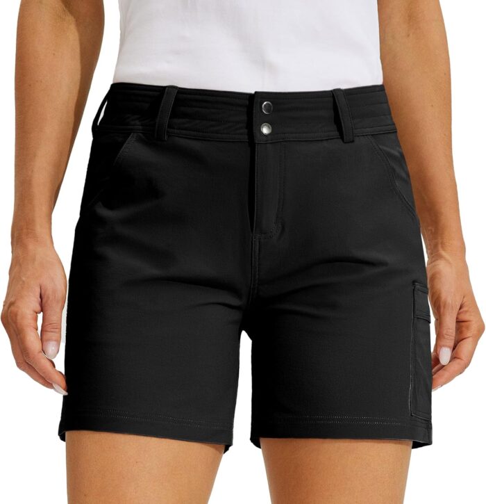 Willit Women's Golf Cargo Shorts Quick Dry Hiking Athletic Casual Summer Shorts with Pockets 5" - Image 3