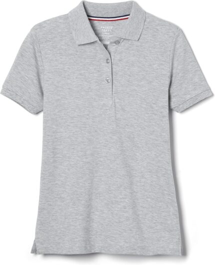 French Toast Women's Short Sleeve Stretch Pique Polo Shirt