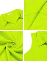 COOrun Women's Golf Polo Shirts Sleeveless Quick Dry Tennis T-Shirts Lightweight V-Neck with Collar Tank Top - Image 5