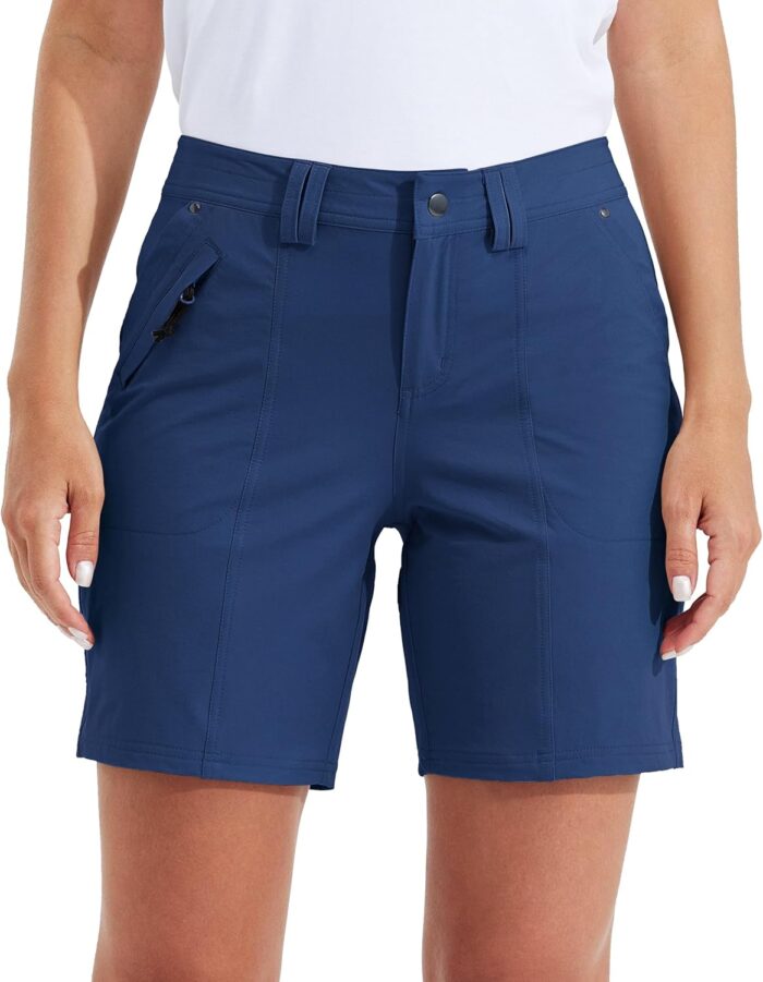Willit Women's Golf Hiking Shorts 7" Quick Dry Athletic Shorts Casual Summer Shorts with Pockets Water Resistant - Image 3