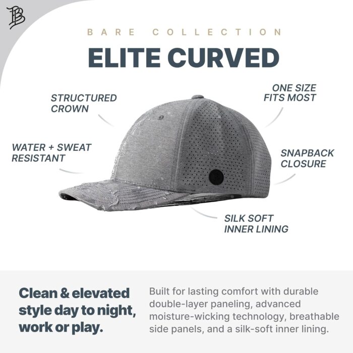 Branded Bills Bare Elite Hat, Performance Paneling, Adjustable Snapback, Silk-Soft Front Lining, Water-Repellent Shell - Image 2