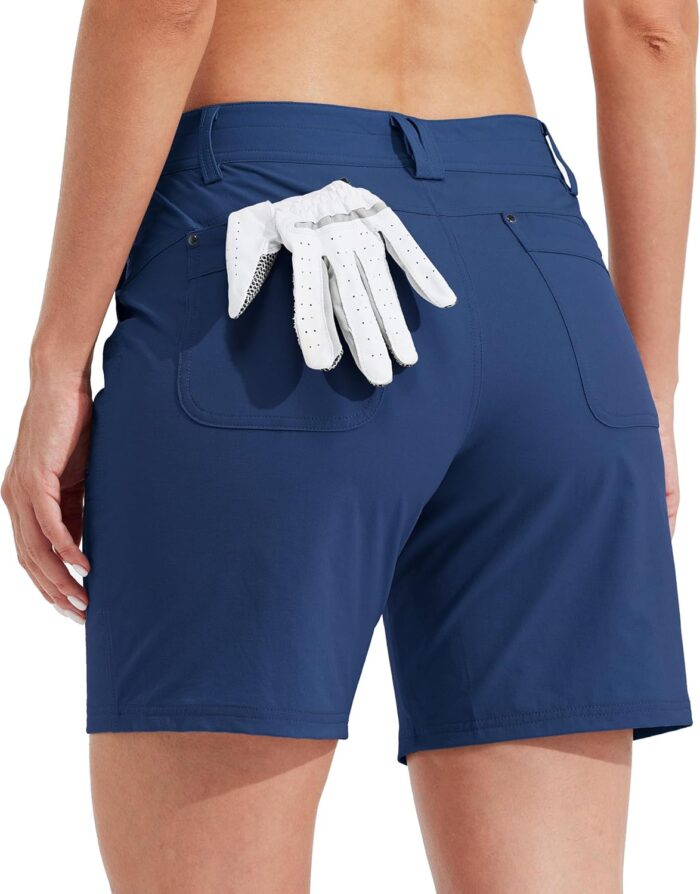 Willit Women's Golf Hiking Shorts 7" Quick Dry Athletic Shorts Casual Summer Shorts with Pockets Water Resistant - Image 2