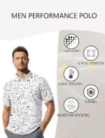 Golf Shirts for Men Funny: Hawaiian Golf Polo Shirt Dry Fit - Image 5