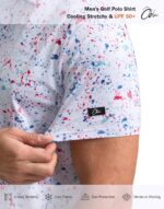Obla Mens Golf Polo Shirts Short Sleeve Dry Fit Performance Moisture Wicking Casual Print Collared Golf Shirts for Men - Image 5