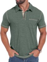 Sailwind Men's Short Sleeve Polo Shirts Casual Summer Classic Collared Golf Shirt with Pocket - Image 2