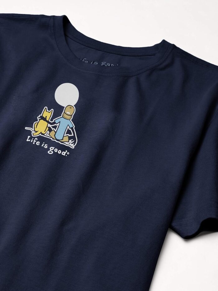 Life is Good Mens Jake and Rocket Moon Cotton Tee, Crewneck, Short Sleeve Graphic T-Shirt - Image 3