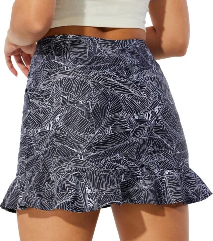 M MOTEEPI Tennis Skirt with Shorts Golf Skorts for Women Dressy Pickleball Skort Golf Outfits Clothes Athletic Skirts