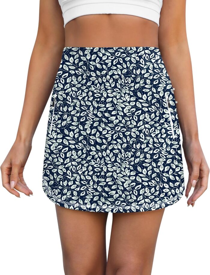 LouKeith Golf Skirts for Women Tennis Skirt with Zipper Pockets High Waisted Running Casual Athletic Skorts Built-in Shorts - Image 2