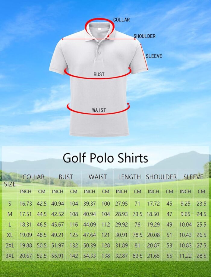 Golf Shirts for Men Funny: Hawaiian Golf Polo Shirt Dry Fit - Image 7