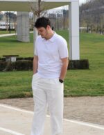 COOFANDY Mens Knit Polo Shirts V Neck Short Sleeve Stretch Polo T Shirt Casual Golf Shirts - Image 5