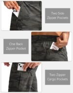 Pudolla Men's Hiking Cargo Shorts 9" Lightweight Outdoor Work Shorts for Men Travel Golf Camping Casual with 5 Zipper Pockets - Image 4
