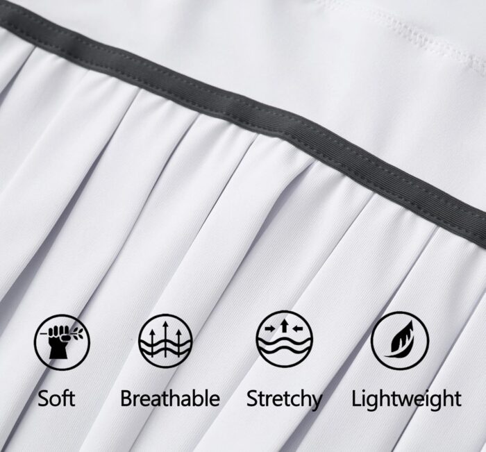 Yknktstc Women Tennis Skirt with Pocket Pleated Golf Skort Active Workout Running Athletic Shorts - Image 5