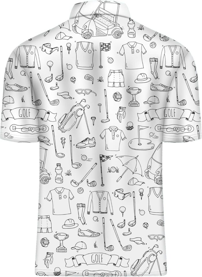 Golf Shirts for Men Funny: Hawaiian Golf Polo Shirt Dry Fit - Image 2