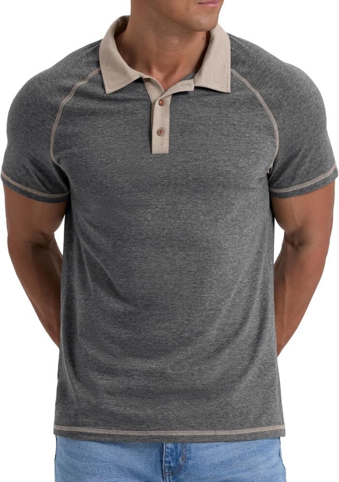 Sailwind Mens Short Sleeve Polo Shirts Cotton Golf Shirts Fashion Casual Raglan - Image 5