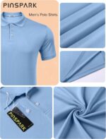 PINSPARK 1/3/4/5 Pack: Golf Polo Shirts for Men Multipacks Quick Dry Short Sleeve Collared Shirt Slim Fit Casual Polos Shirt - Image 4