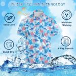 Men’s Golf Polo Shirts - Hawaiian Print Golf Shirt for Men Quick-Dry Moisture Wicking Casual Breathable Polo Shirt - Image 2