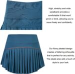 Yknktstc Women Tennis Skirt with Pocket Pleated Golf Skort Active Workout Running Athletic Shorts - Image 6