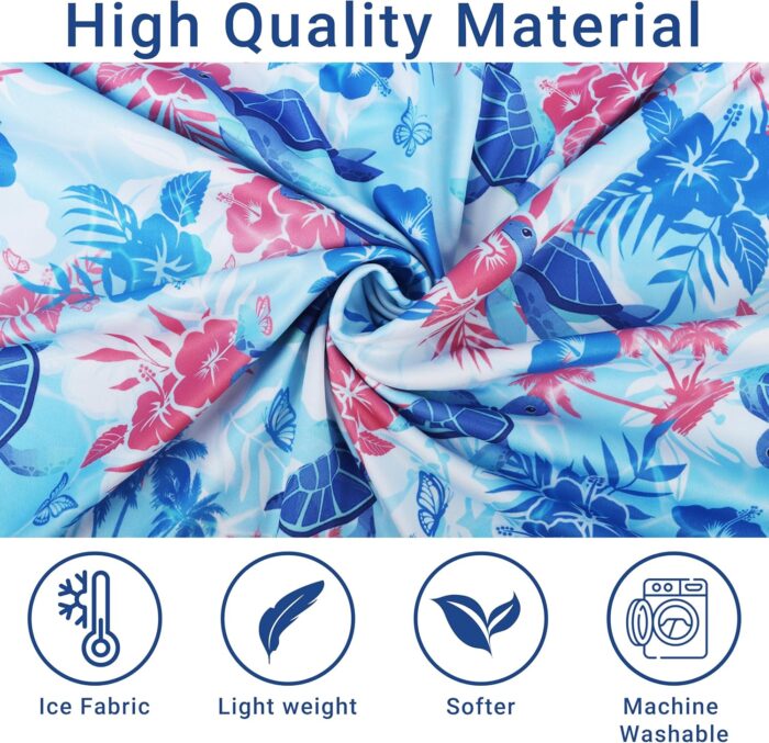 Men’s Golf Polo Shirts - Hawaiian Print Golf Shirt for Men Quick-Dry Moisture Wicking Casual Breathable Polo Shirt - Image 6